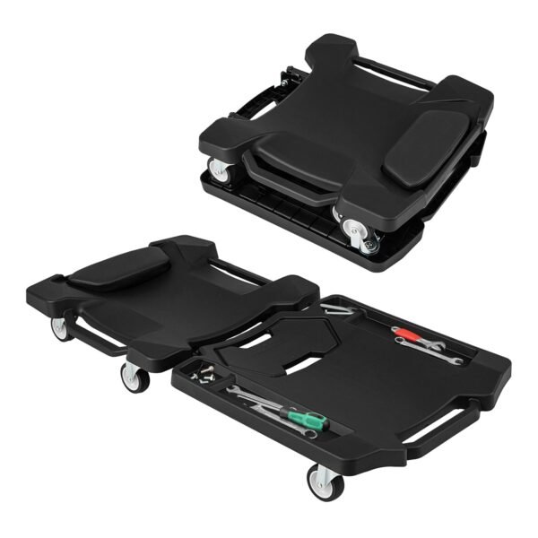 Sulankstoma serviso lenta su paminkštinta galvos atrama (Juoda)