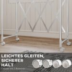 Sulankstoma skalbinių džiovykla su 3 reguliuojamais strypais ir ratukais – Paveikslėlis 6