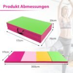 Sulankstomas 4 dalių gimnastikos kilimėlis su 5 cm EPE putų užpildu – Paveikslėlis 2