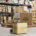 Sulankstomas aliumininis rankinis vežimėlis su reguliuojamo aukščio rankena