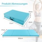 Sulankstomas gimnastikos kilimėlis su 5 cm EPE putų paminkštinimu ir rankenomis – Paveikslėlis 2