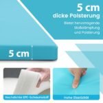 Sulankstomas gimnastikos kilimėlis su 5 cm EPE putų paminkštinimu ir rankenomis – Paveikslėlis 5