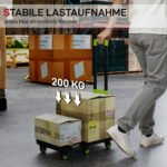 Sulankstomas krovinių vežimėlis su reguliuojama rankena