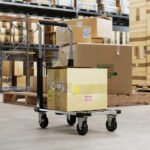 Sulankstomas transportavimo vežimėlis su pratęsiama platforma 150 kg keliamosios galios