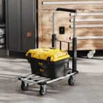 Sulankstomas transportavimo vežimėlis su pratęsiama platforma 150 kg keliamosios galios