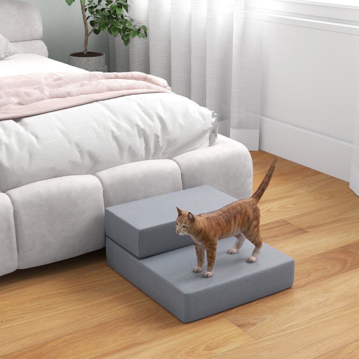 2-in-1 gyvūnų 2 pakopų laipteliai