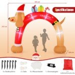 Takso formos pripučiamas kalėdinis lankas su LED apšvietimu 242 cm (Spalvota)