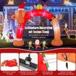 Takso formos pripučiamas kalėdinis lankas su LED apšvietimu 242 cm (Spalvota)