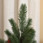Tikroviska dirbtine mini Kaledu eglute su uogomis ir kankoreziais 50 cm aukscio 7
