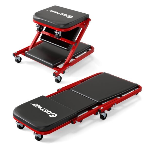 Transformuojamas 2 viename montavimo gultas su 6 ratukais (Juoda)