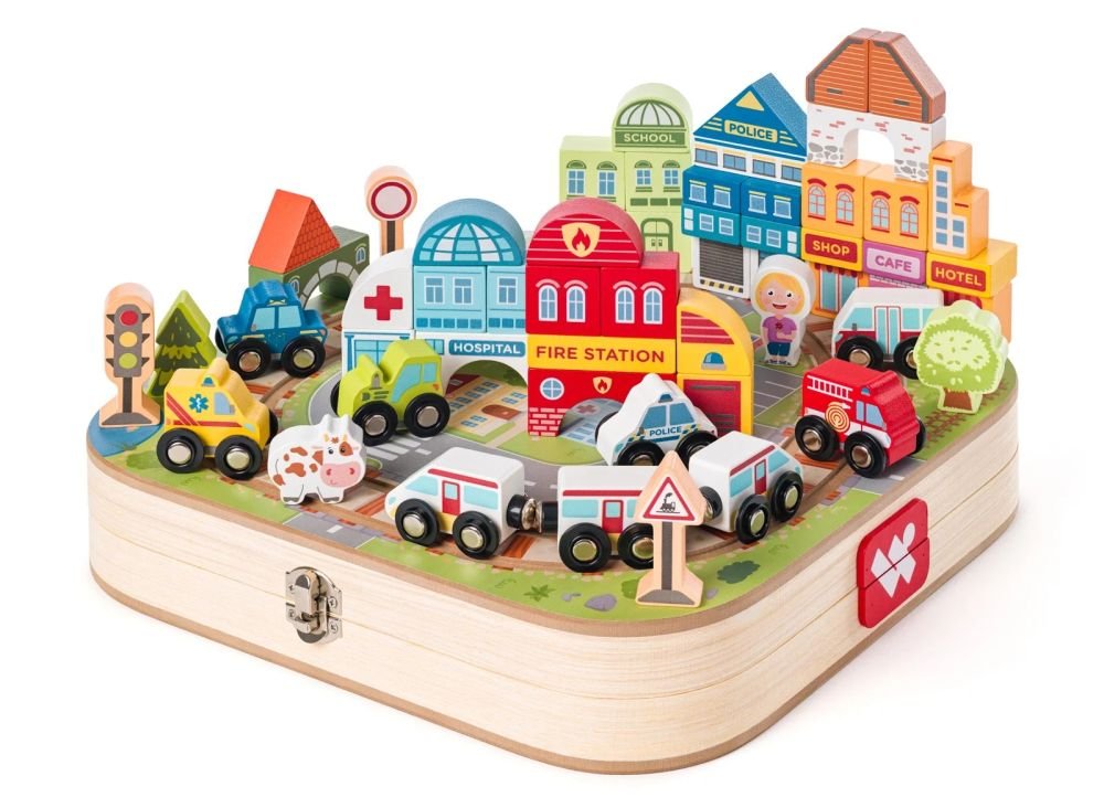 Traukinuko rinkinys lagamine: Miesto aštuoniukė