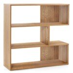 Unikali išgaubta lentyna su 3 skyriais ir apsauga nuo apvirtimo (Natūrali)