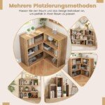 Unikali išgaubta lentyna su 3 skyriais ir apsauga nuo apvirtimo (Natūrali)