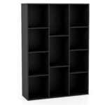 Universali 11 skyrių knygų lentyna (Juoda)