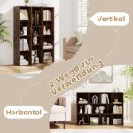 Universali 11 skyrių knygų lentyna su lankstaus išdėstymo galimybe (Kava)