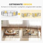 Šuniukų aptvaras su 12 panelių, skirtas vidaus ir lauko naudojimui – Paveikslėlis 9