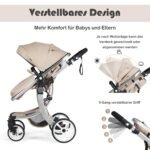 Universalus 2-in-1 sulankstomas vaikiškas vežimėlis (Smėlio) – Paveikslėlis 5