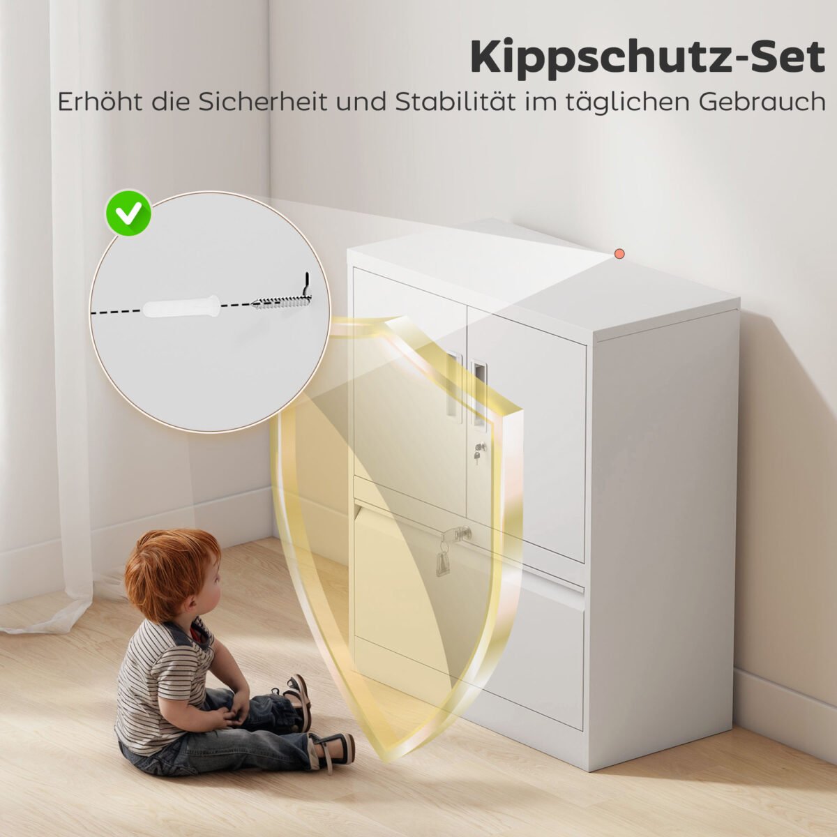 Užrakinama aktų spinta su pakabinamų aplankų stalčiumi