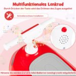 Vaikiškas paspirtukas su garso signalu ir daiktadėže (Raudona)