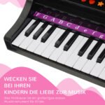 Vaikų 37 klavišų elektroninis pianinas su mikrofonu ir įrašymo funkcija