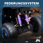 Vaikų elektrinis keturratis su reguliuojamu greičiu ir multimedijos sistema – Paveikslėlis 6