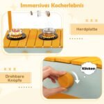 Vaikų lauko purvo virtuvėlė su daigykla grotelėmis ir vandens funkcija (Geltona) – Paveikslėlis 4