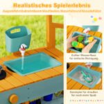 Vaikų lauko purvo virtuvėlė su daigykla grotelėmis ir vandens funkcija (Geltona) – Paveikslėlis 5