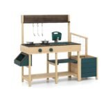 Vaikų lauko virtuvėlė su vandens funkcija ir daigyklomis (Žalia)