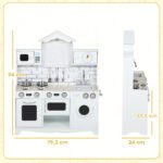 Vaikų žaidimų virtuvėlė su garso funkcija ir nerūdijančio plieno indais