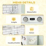 Vaikų žaidimų virtuvėlė su garso funkcija ir nerūdijančio plieno indais