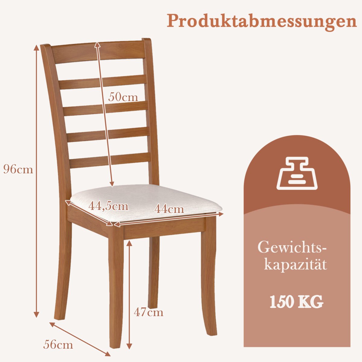 Valgomojo kėdžių komplektas su minkšta sėdyne ir ergonomišku atlošu – Paveikslėlis 2