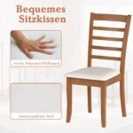 Valgomojo kėdžių komplektas su minkšta sėdyne ir ergonomišku atlošu – Paveikslėlis 3