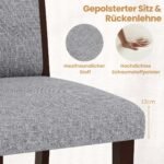 Valgomojo kėdžių komplektas su paminkštinta sėdyne ir ergonomišku atlošu – Paveikslėlis 3