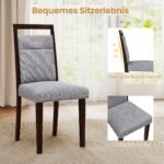 Valgomojo kėdžių komplektas su paminkštinta sėdyne ir ergonomišku atlošu – Paveikslėlis 4