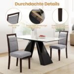 Valgomojo kėdžių komplektas su paminkštinta sėdyne ir ergonomišku atlošu – Paveikslėlis 5