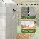 UV spinduliams atspari šiltnamio pakaitinė danga su užvyniojamomis durimis ir tinkliniais langais, 140x143x190 cm – Paveikslėlis 7