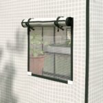 UV spinduliams atspari šiltnamio pakaitinė danga su užvyniojamomis durimis ir tinkliniais langais, 140x143x190 cm – Paveikslėlis 9