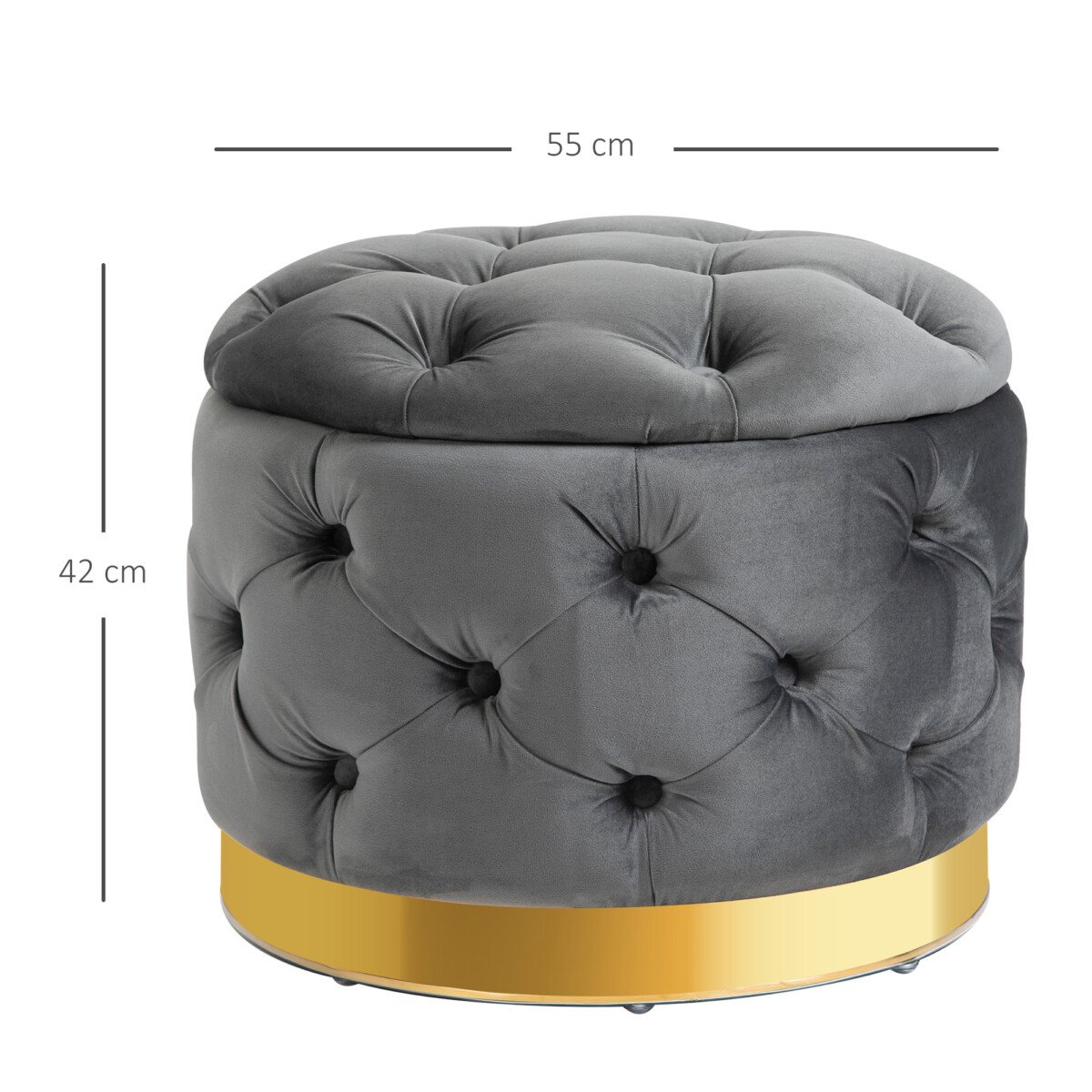 Vintažinis pufas su daiktadėže