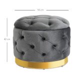 Vintažinis pufas su daiktadėže