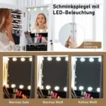 Pasukama papuošalų spintelė su viso kūno veidrodžiu (Balta) – Paveikslėlis 3