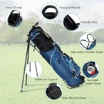Profesionalus lengvas golfo krepšys su atramomis (Mėlyna) – Paveikslėlis 6