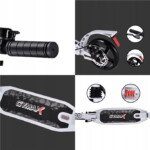 Sulankstomas paspirtukas su reguliuojamu vairu ir didele apkrova (Balta)