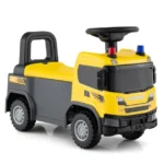 Vaikiškas 2-in-1 paspirtukas-stumdukas su vairu ir daiktadėže (Geltona)