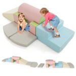 10 dalių minkštų putplasčio blokų rinkinys laipiojimui ir čiuožimui (Pilka)