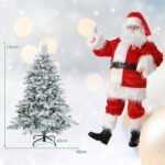 Dirbtinė Kalėdų eglutė su LED apšvietimu ir sniego efektu 135 cm (Žalia) – Paveikslėlis 2