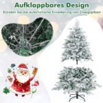 Dirbtinė Kalėdų eglutė su LED apšvietimu ir sniego efektu 135 cm (Žalia) – Paveikslėlis 5