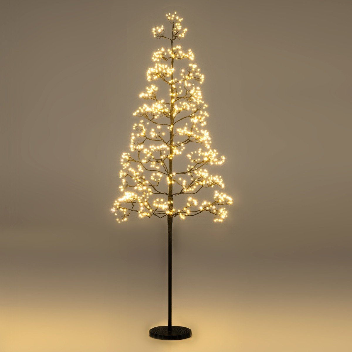 150 cm aukščio LED šviečiantis medis su 1000 šviesų (Juoda)