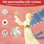 Apšviesta Kalėdų angelo dekoracija 152 cm 3D (Įvairiaspalvė) – Paveikslėlis 3