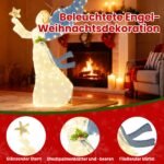 Apšviesta Kalėdų angelo dekoracija 152 cm 3D (Įvairiaspalvė) – Paveikslėlis 4