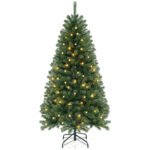 180 cm aukščio dirbtinė Kalėdų eglutė su LED apšvietimu (Žalia)